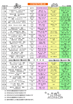 5月ダウンロード - マシュー保育園