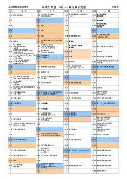 H27年度1学期計画（高校） - 浜松開誠館中学校・高等学校