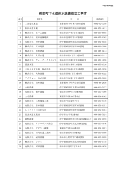 下水道排水設備指定工事店一覧 [PDFファイル／151KB]
