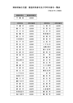 3．障害者総合支援都道府県番号及び市町村番号一覧表（PDF）