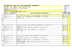 豊多摩高等学校 平成27年度 3学年自由選択英語 年間授業計画