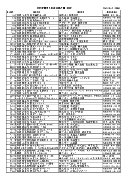 入札参加業者登録名簿（物品）