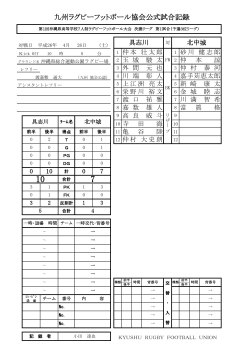 九州ラグビーフットボール協会公式試合記録