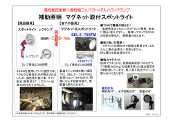 補助照明 マグネット取付スポットライト