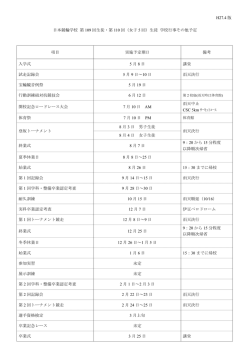 （女子 5 回）生徒 学校行事その他予定 項目 実施