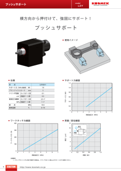 プッシュサポート 横方向から押付けて、強固にサポートします。 カタログPDF