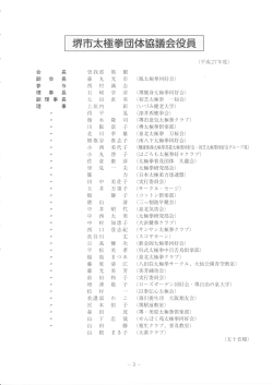 堺市太極拳団体協議会役員