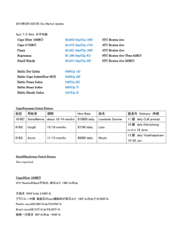 船型 用船者 期間 Hire Rate 船名 建造年 Delivery 時期 181BC
