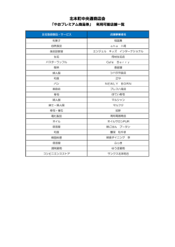 北本町中央通商店会 - やおプレミアム商品券