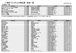 八潮市プレミアム付商品券 取扱一覧
