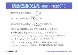 誤差伝播の法則―線形・2変数(2)