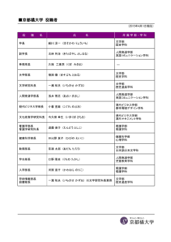 京都橘大学 役職者