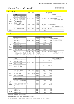 料金表 - スカイハイ