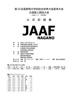 女子 - 長野陸上競技協会 DATA_WEB