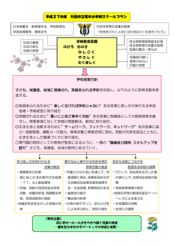 学校教育目標 のびろ 杉の子 かしこく やさしく たくましく 平成27年度 行田