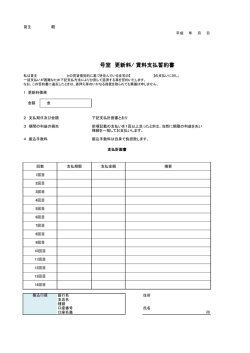 号室 更新料/ 賃料支払誓約書