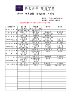 第6回 極真会館 難波宮杯 入賞者