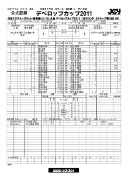 公式記録 - JCY | 一般財団法人日本クラブユースサッカー連盟