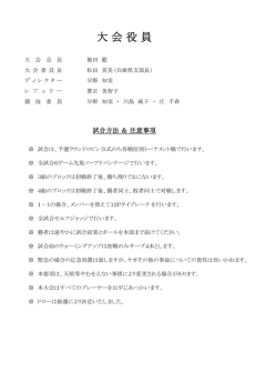桑名杯レディーステニス大会2015注意事項・ドロー・集合時間
