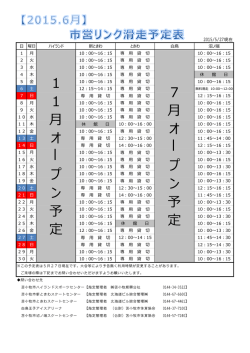 一般滑走予定表 PDF