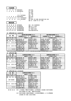 大会役員 競技役員 5月23日（土）・24日（日） 5月29日（金） 5月30