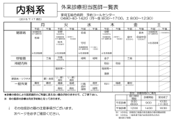 内科系 - 東埼玉総合病院