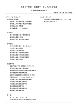 加盟団体 - 千葉県マーチングバンド協会