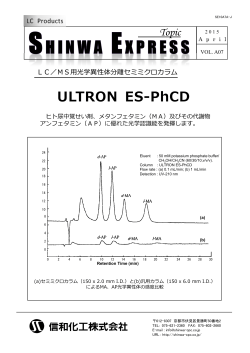 [Vol.A07] ULTRON ES-PhCD (LC/MS用光学異性体分離セミミクロカラム)
