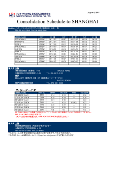 Consolidation Schedule to SHANGHAI