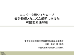 エレベーター用ワイヤーロープの摩耗寿命予測のための有限