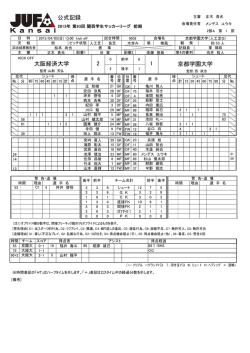 公式記録 大阪経済大学 京都学園大学 2 1