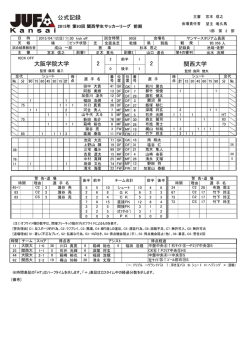 公式記録 大阪学院大学 関西大学 2 2