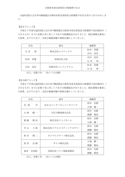 大阪府本部支部役員立候補者の公示 公益社団法人全日本不動産協会