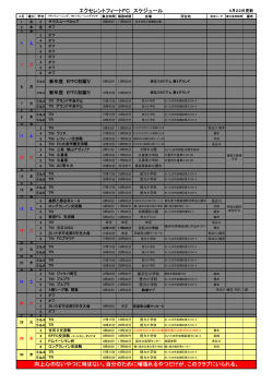 エクセレントフィートFC スケジュール 向上心のないやつに用はない。自分