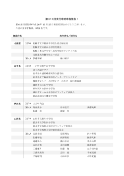 第613回実行章受章者
