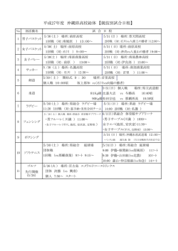 H27高校総体 - 沖縄県立宜野座高等学校