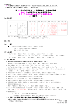 第33回全国小学生テニス選手権大会 九州地域予選