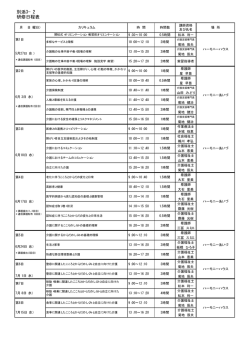 別添3&minus;2 研修日程表