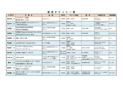 販 売 チ ケ ッ ト 一 覧 - まなみーる 岩見沢市民会館・文化センター