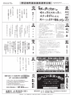 野辺地町議会議員一般選挙立候補者に係る選挙公報について