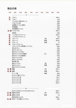 製品目録
