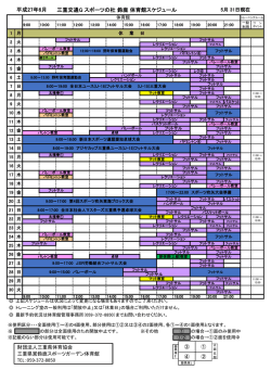 三重交通G スポーツの杜 鈴鹿 体育館スケジュール 平成27年6月
