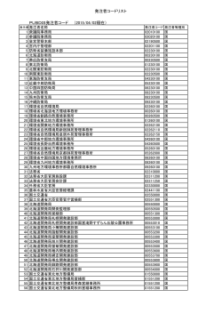 発注者コードリスト PUBDIS発注者コード （2015/04/02