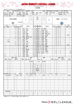 公式記録 - なでしこリーグ
