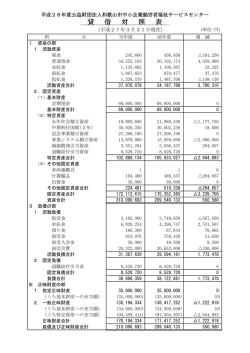 貸 借 対 照 表