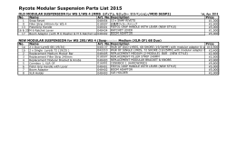 Rycote Modular Suspension Parts List 2015
