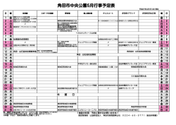 角田市中央公園5月行事予定表