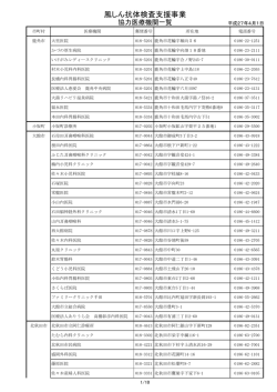 協力医療機関一覧