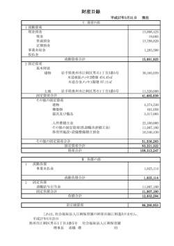 財産目録 - 江刺保育園