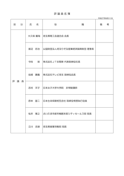 評 議 員 名 簿